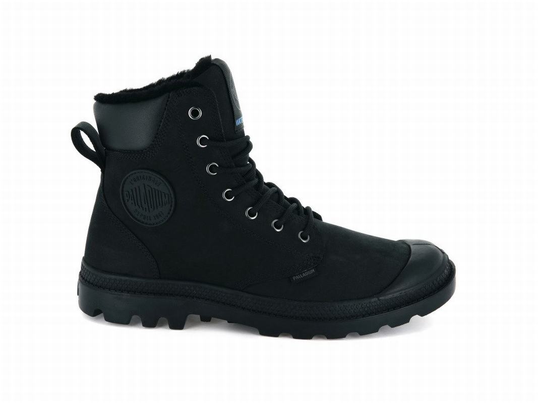 Palladium Pampa Sport Cuff Wps Mens Waterproof Boots Black Australia [FMXPEJ-710]